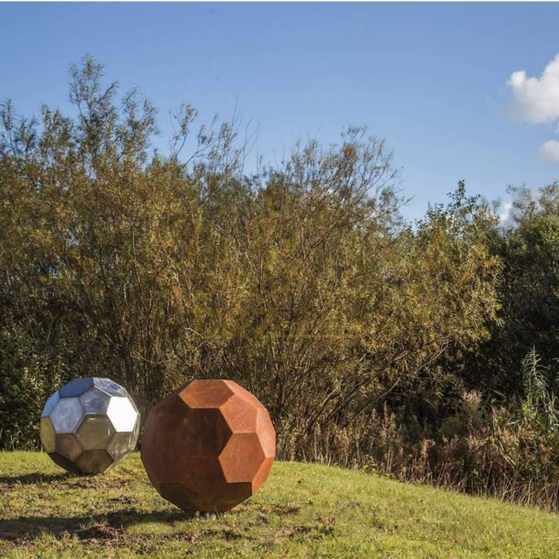 Modern Design Stainless Steel Abstract Metal Art Ball Sculptures