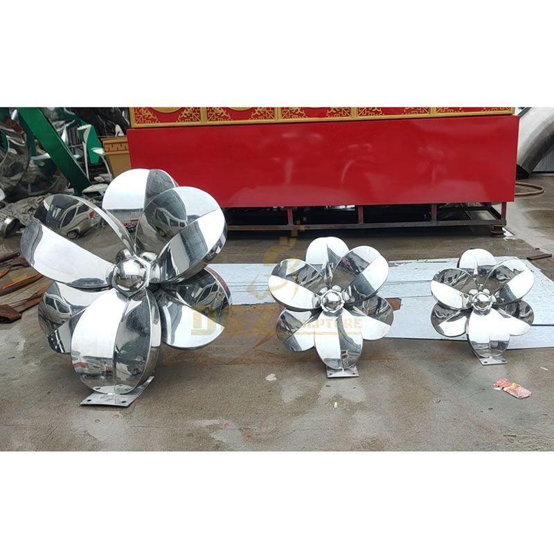 Garden Stainless Steel Modern Metal Flower Sculpture for Sale