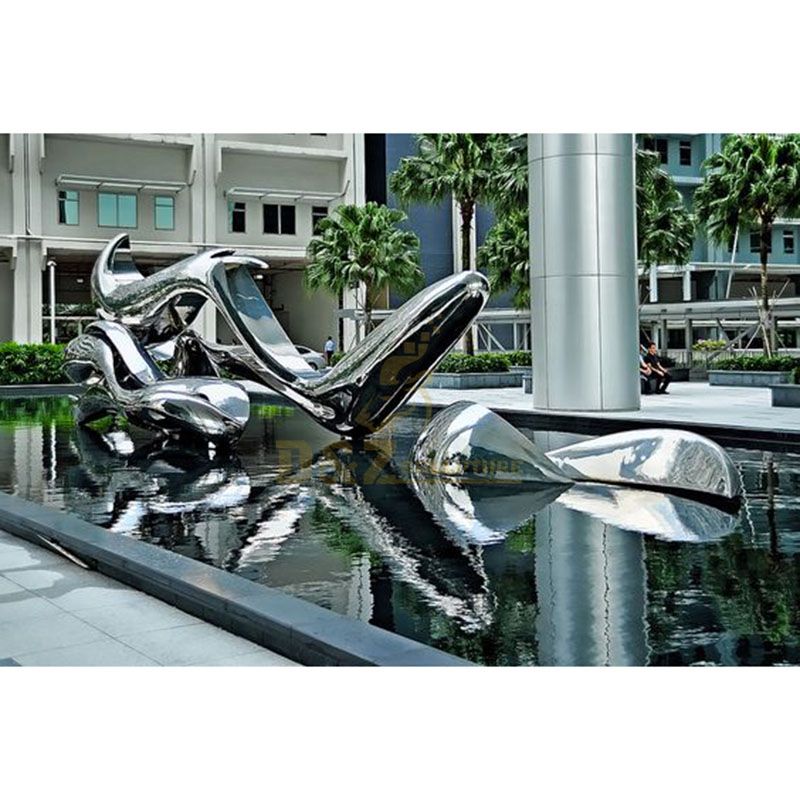 Large Mirror Finished Sculpture Stainless Steel