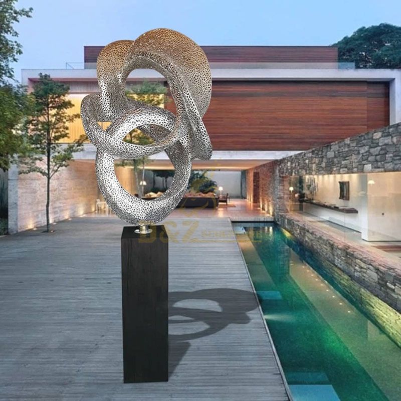 Modern Large Decorative Sculpture Stainless Steel