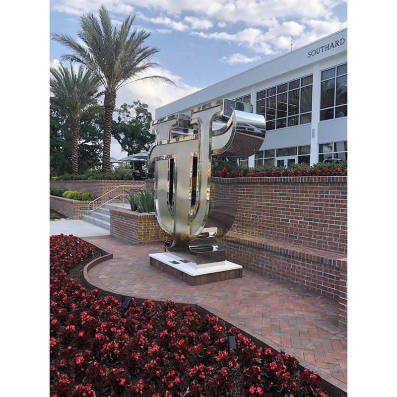 Custom Letter Stainless Steel Polished Outdoor Sculpture