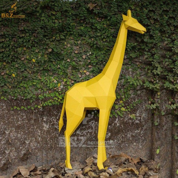 life size garden decoration metal giraffe sculptures for outdoor