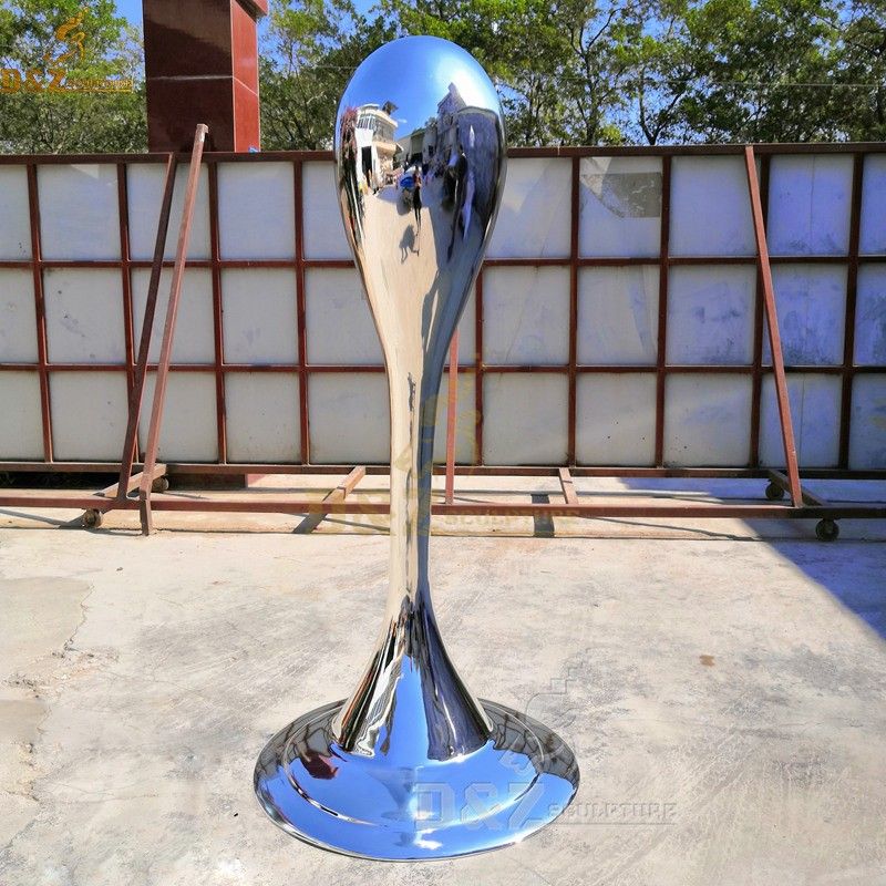 Custom Size Art Modern Stainless Steel Sculpture Water Drop For Water Pool