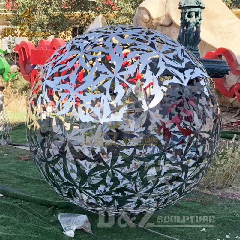 Outdoor Stainless Steel Sphere Hollow Ball Sculpture