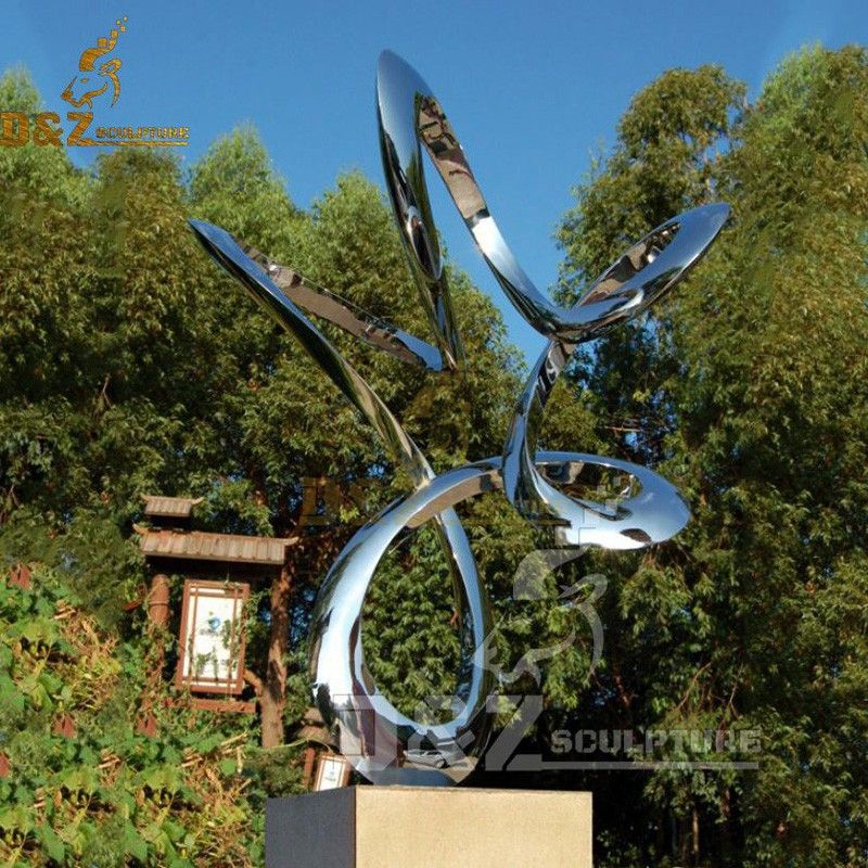 Outdoor Garden Modern Art Mirror Abstract Stainless Steel Sculpture