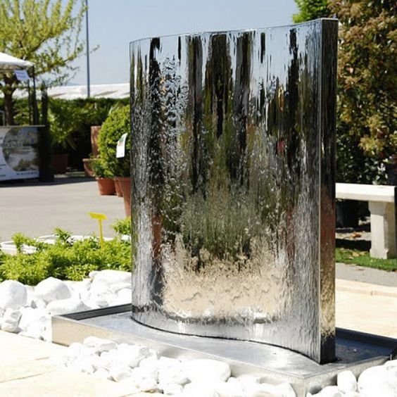 Abstract Stainless Steel Art Design Garden Decoration Fountain Sculpture