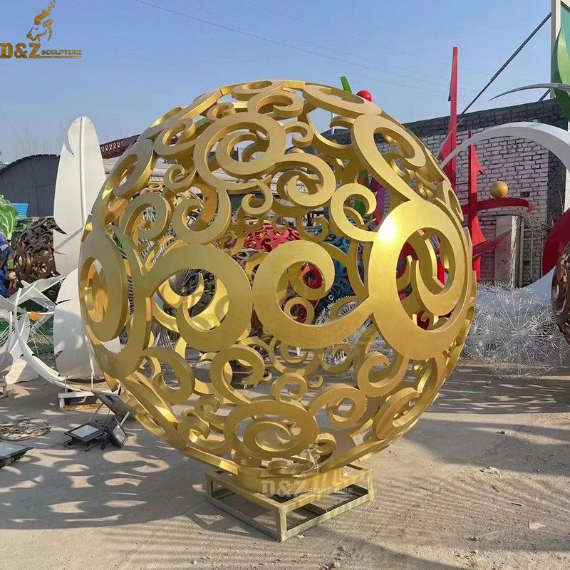 Outdoor Large Hollow Stainless Steel Ball Sculpture Supplier