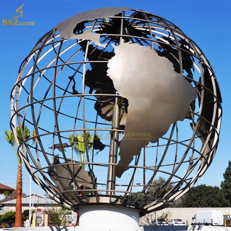 High Quality Large Stainless Steel globe Sculpture