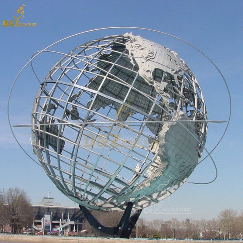 Outdoor Giant Decoration Stainless Steel Metal Globe Sculpture