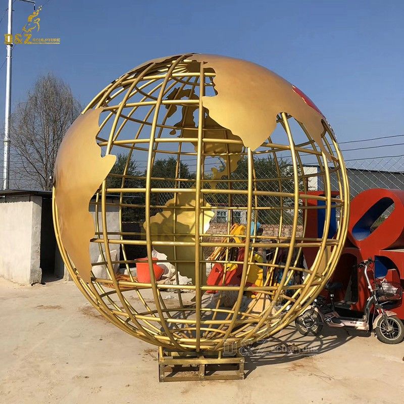 Large Outside Decoration Stainless Steel Globe Sculpture