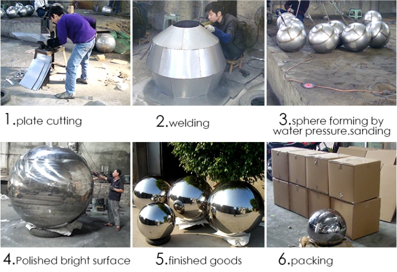 Outdoor decoration garden stainless steel park ball sculpture