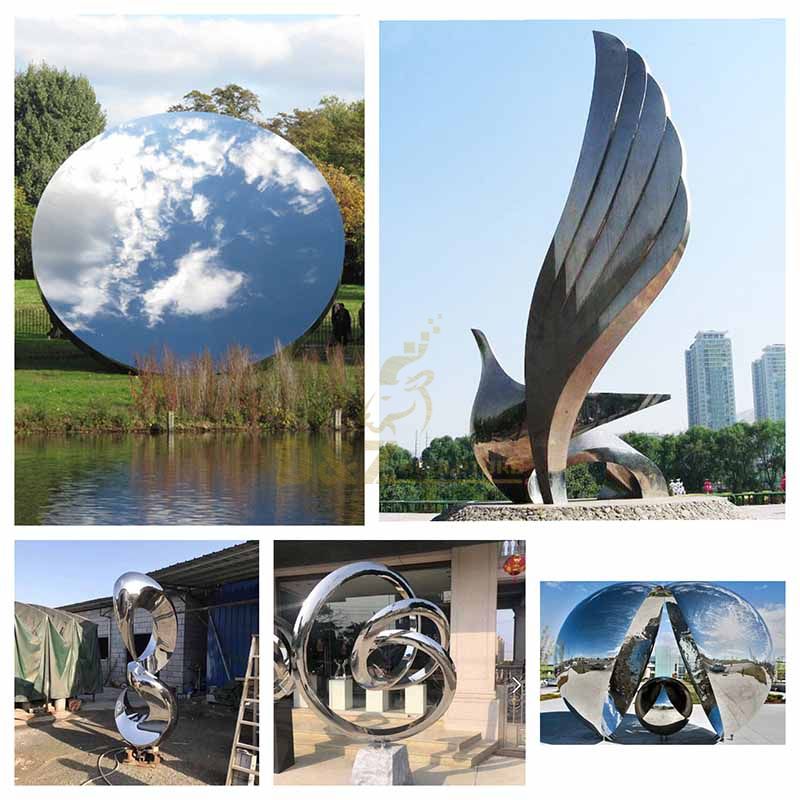 Modern Outdoor Garden Stainless Steel Abstract Sculpture
