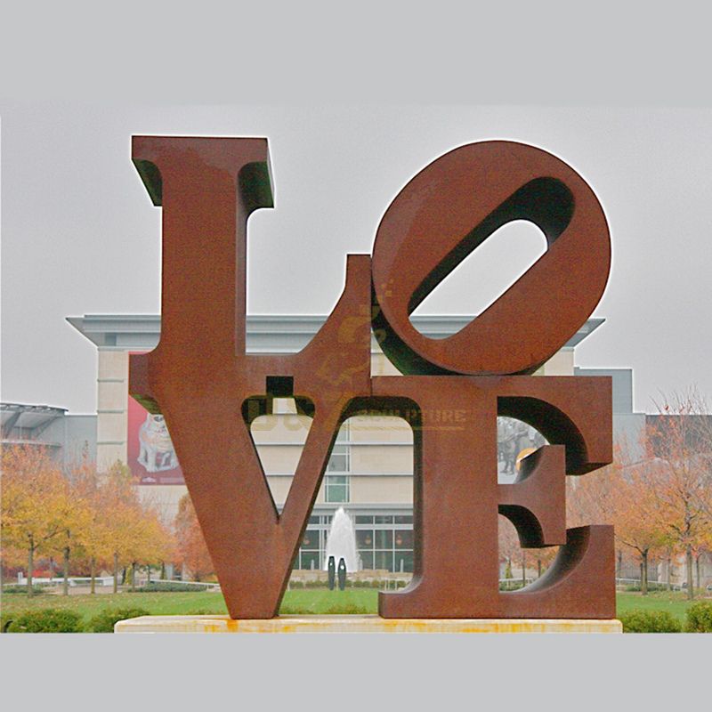 Corten Stainless Steel Letter Corten Steel Love Sculpture
