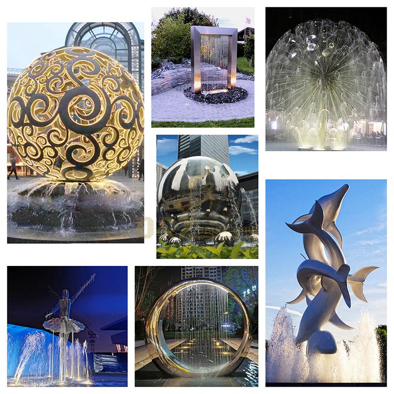 garden metal fountain sculptures