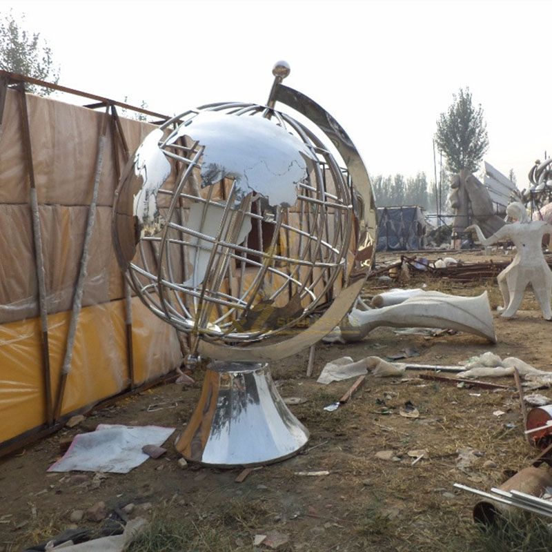  stainless steel globe sculpture 