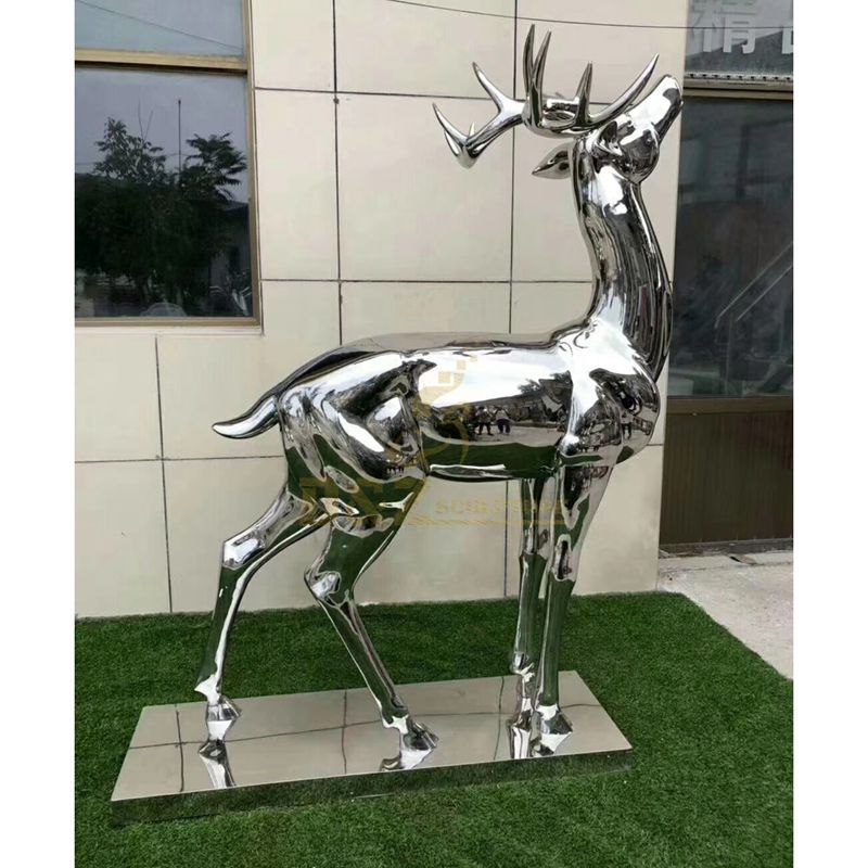 metal deer statue