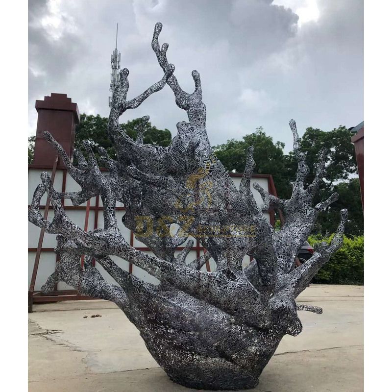 Modern Garden Huge Water Drop Statues Stainless Steel Sculpture