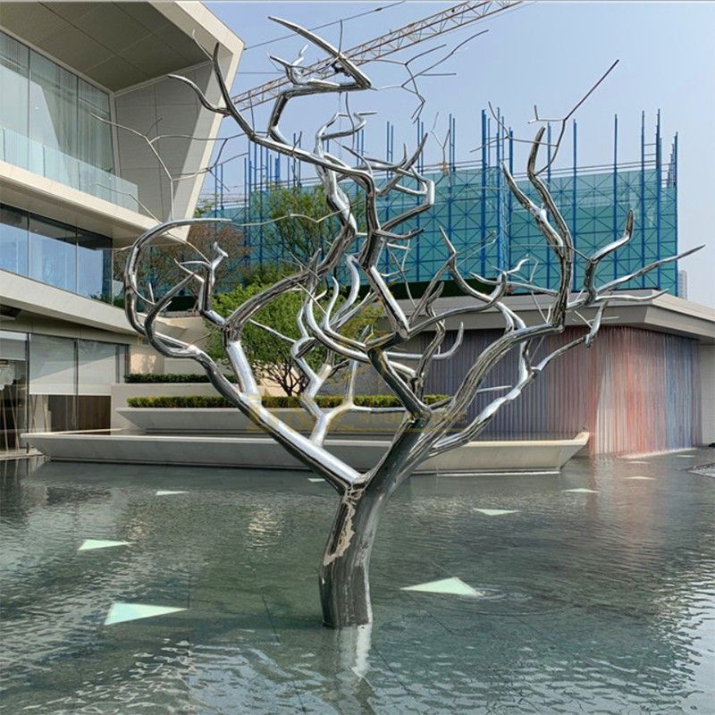 stainless branch sculpture