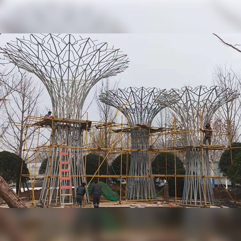 outdoor large sculpture of tree metal wire tree sculpture  willow tree sculpture