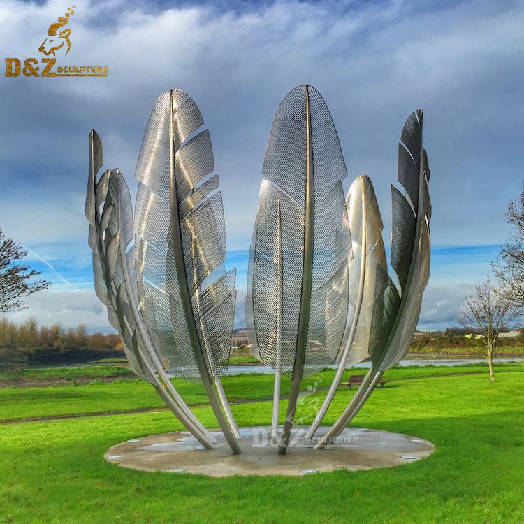 metal feather statue