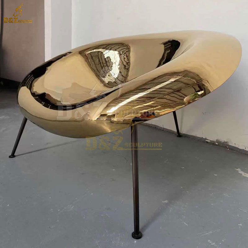 Modern Design Furniture Gold Plated Stainless Steel Dining Chair