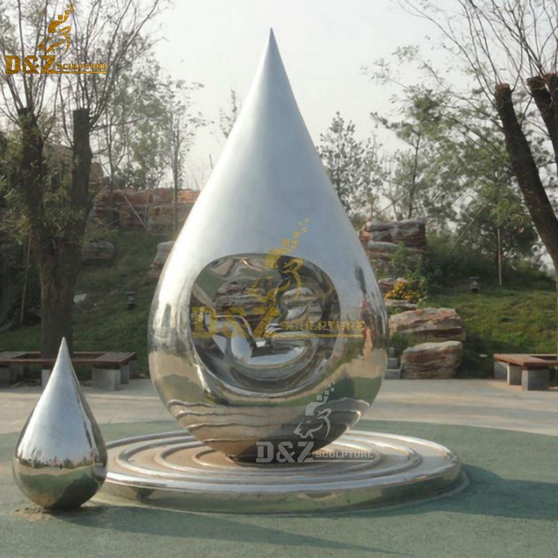 outdoor metal drop sculptures