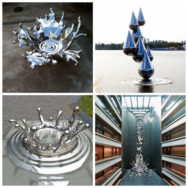 stainless steel wave sculpture