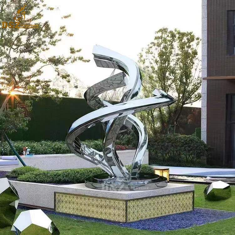 stainless steel spiral sculpture