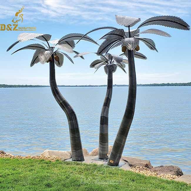 stainless steel palm tree sculpture