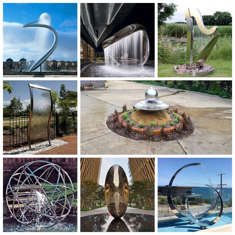 metal garden water fountains