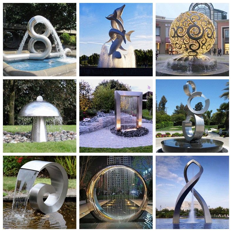 large modern water fountains