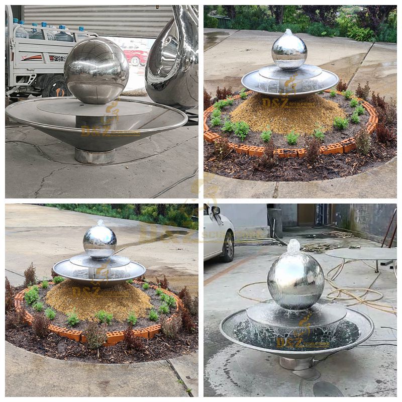 modern water fountain outdoor