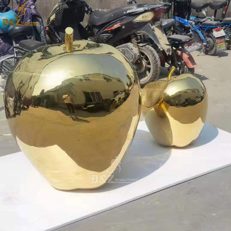 metal apple sculpture