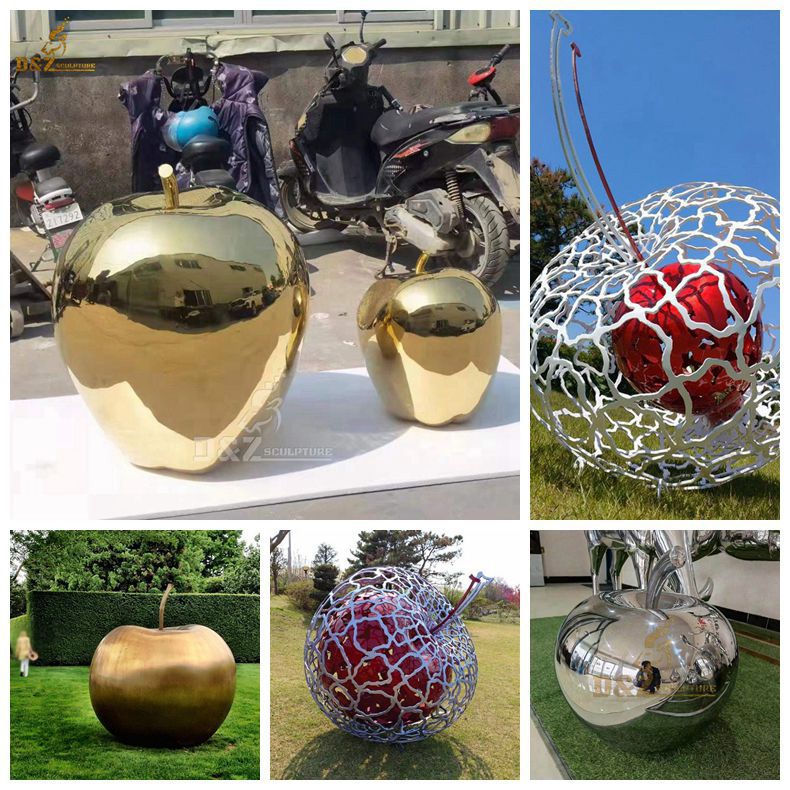 mirror apple sculpture