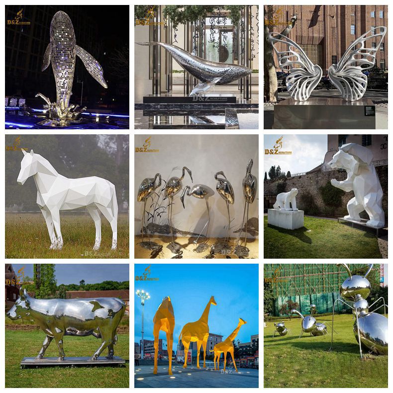 stainless steel animal sculptures