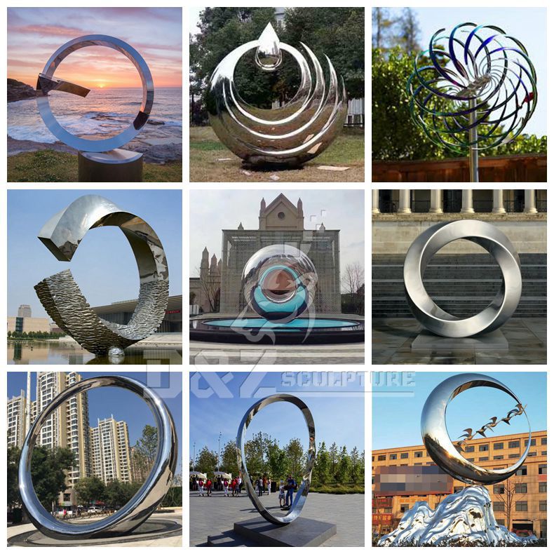  metal circle garden sculpture