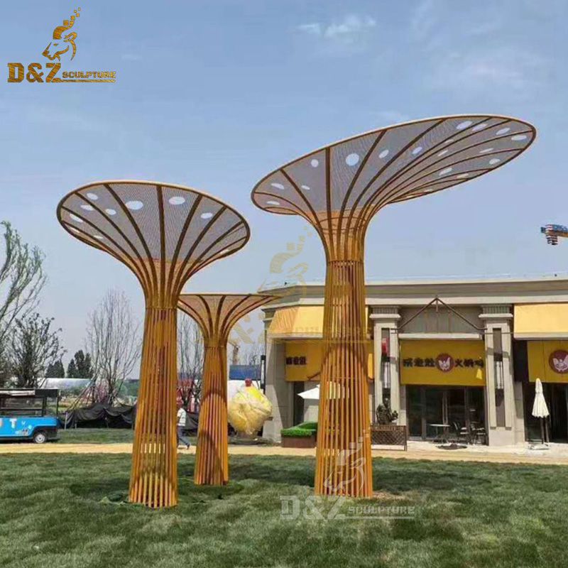 outdoor metal tree sculptures