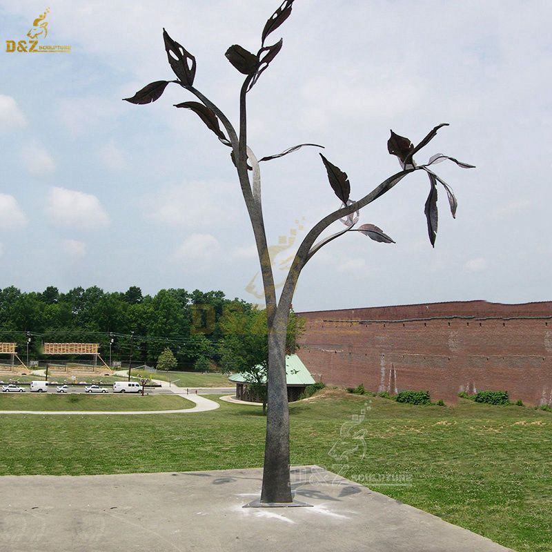 abstract metal tree sculpture
