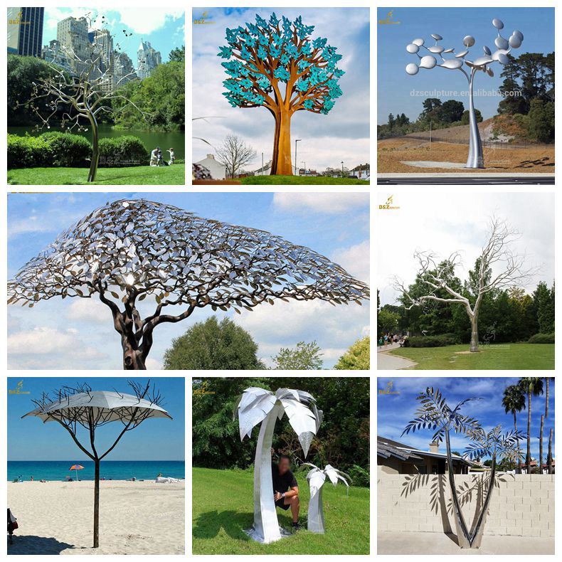 large metal tree sculptures