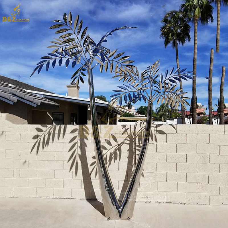 stainless steel palm tree sculptures