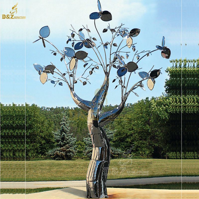 outdoor metal tree sculpture