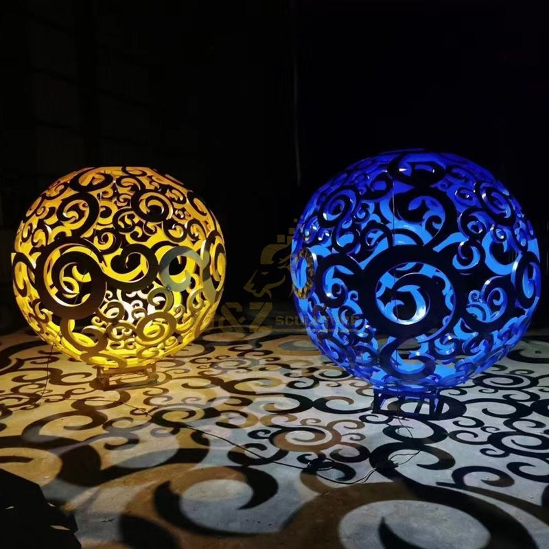 large hollow ball sculpture