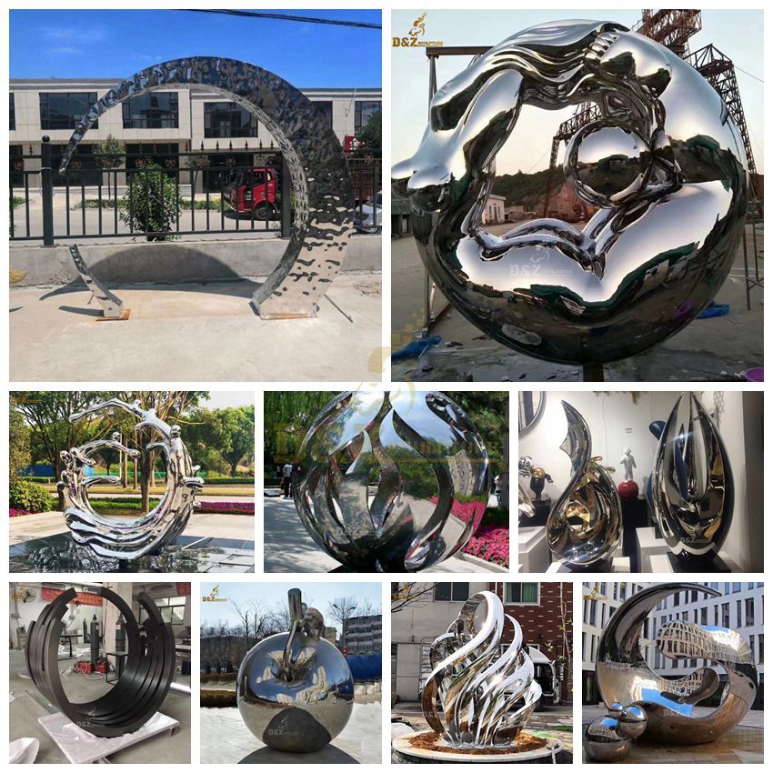 Metal abstract sculptures